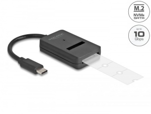 Delock M.2 NVMe PCIe vagy SATA SSD USB-C 10 Gbps sebességgel converter (64198)