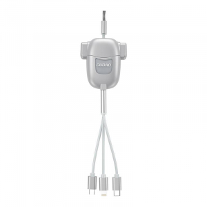 DUDAO L8PRO 3 az 1-ben kábel USB-A - USB-C - Micro USB - Lightning 1.1m szürke