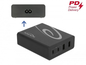 Delock 2xUSB-C + 2xUSB-A töltő (41440)