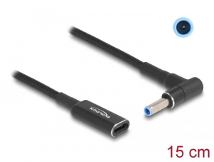 Delock USB-C anya - HP 4,5 x 3,0 mm apa 15 cm laptop töltőkábel (60031)