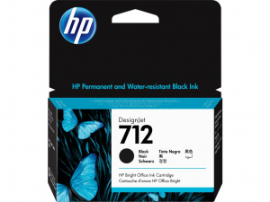 HP 712 DesignJet tintapatron 38ml fekete (3ED70A)