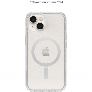 OtterBox Symmetry Series Clear for MagSafe iPhone 15 tok átlátszó csillámos (77-93117)