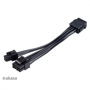 Akasa 8-Pin -> 8+4 pin tápkábel 15 cm (AK-CBPW22-15)