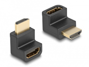 Delock nagysebességű HDMI Ethernet adapter apa és anya szögletes 8K 60 Hz Fekete (66458)