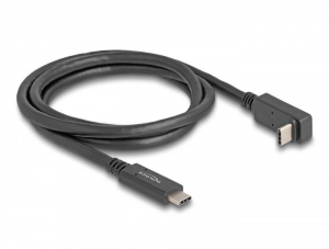 Delock USB 10 Gbps kábel USB Type-C apa  USB Type-C  apa, ívelt felfelé / lefelé, 1 m 4K PD 60 W E-Marker