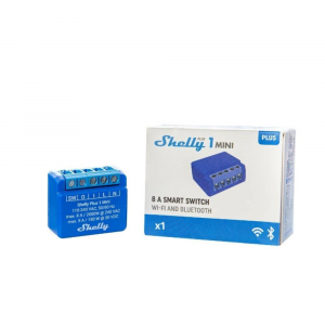 Shelly PLUS 1 MINI egy áramkörös Wi-Fi + Bluetooth okosrelé (ALL-REL-PLUSMINI1)