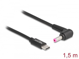 Delock Laptop töltőkábel USB Type-C  apa - HP 4,8 x 1,7 mm apa (87973)