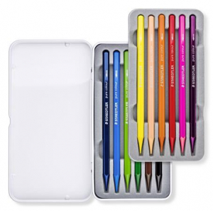 Staedtler "146 10G" színes akvarell ceruza készlet fémdobozban 12db  (14610G M12 / TS14610GM12)