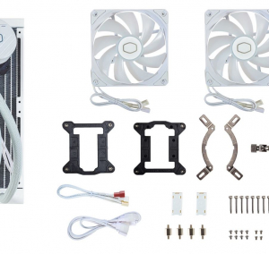 Cooler Master MASTERLIQUID 240L CORE ARGB vízhűtés 2 ventilátoros CPU hűtő fehér (MLW-D24M-A18PZ-RW)