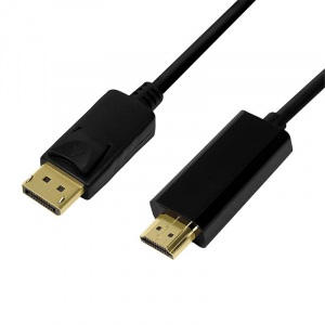 Logilink DisplayPort kábel DP/M-HDMI-A/M 4K/30 Hz 1m fekete (CV0126)