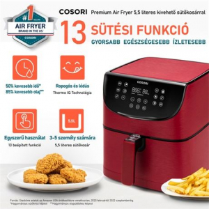 Cosori Premium forrólevegős sütő piros (CP158-AF-RXR)