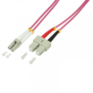 Logilink Fiber duplex patch k&aacute;bel OM4 50/125 LC-SC 3m lila (FP4LS03)