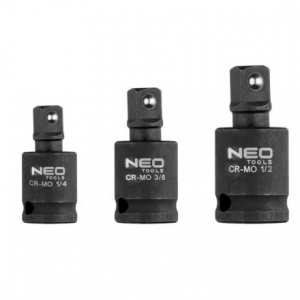 NEO Tools Csuklós toldó készlet ütvecsavarozókhoz 1/4", 3/8",1/2" (10-256)