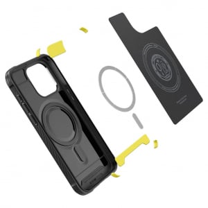 Spigen Rugged Armor (MagFit) iPhone 15 Pro Max tok fekete (ACS06561)