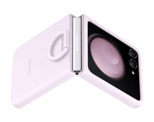 Samsung Galaxy Z Flip5 gyűrűs szilikontok levendula színű (EF-PF731TVEG)