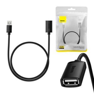 Baseus USB-A 2.0 anya - USB-A apa kábel 0.5m fekete (B00631100111-00)