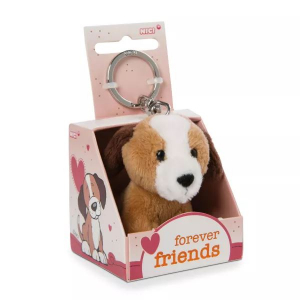 Nici: Kutya plüss kulcstartó Forever Friends feliratú dobozban - 6 cm (224583/48130)