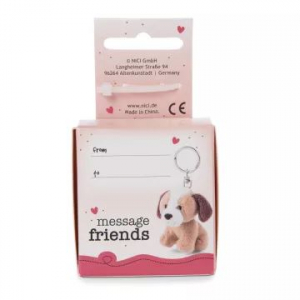 Nici: Kutya plüss kulcstartó Forever Friends feliratú dobozban - 6 cm (224583/48130)