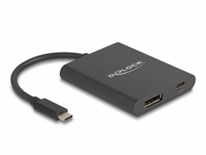 Delock USB Type-C  adapter DisplayPort (DP Alt mód) 8K-hoz HDR és 60 W tápellátással (64202)