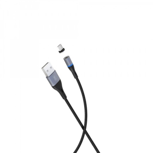 XO NB125 USB-A - Micro USB mágneses adatkábel fekete 1m (NB125 micro)