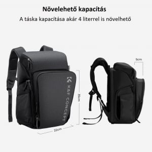 K&F Concept Alpha Air fotós hátizsák 25L, szürke