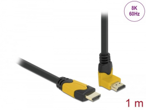 Delock High Speed HDMI csatlakoz&oacute;dug&oacute;val 90 &iacute;velt felfel&eacute; k&aacute;bel 1m (86988)