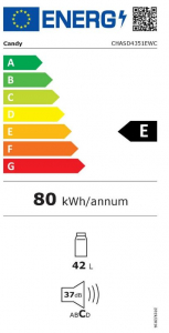 Candy CHASD4351EWC hűtőszekrény mini bár fehér (8059019066301)