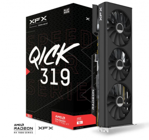 XFX Radeon RX 7700 XT 12GB SPEEDSTER QICK 319 Black videokártya (rx77tqickb9)
