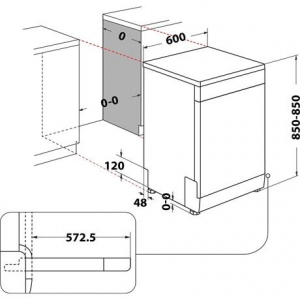 Whirlpool W2F HD624 X szabadonálló mosogatógép inox