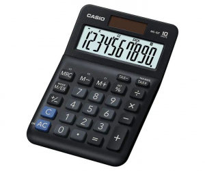 Casio MS-10F asztali számológép, fekete