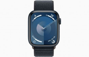 Apple Watch Series 9 GPS 45mm Midnight alumíniumtok, Midnight sport Loop (MR9C3)