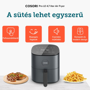 Cosori Pro forrólevegős sütő fekete (CAF-L501-KEU)