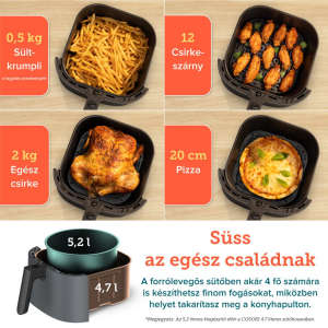 Cosori Pro forrólevegős sütő fekete (CAF-L501-KEU)