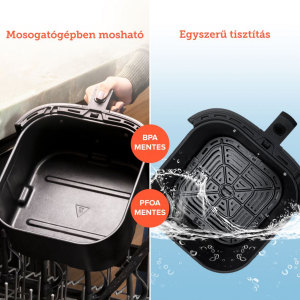 Cosori Pro forrólevegős sütő fekete (CAF-L501-KEU)