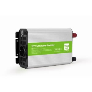 Energenie autós inverter 1200W, 12V - 2x USB-A port (EG-PWC1200-01)