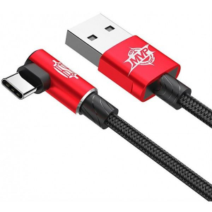 Baseus USB-A - USB-C derékszögű kábel 1m piros (CATMVP-A09)