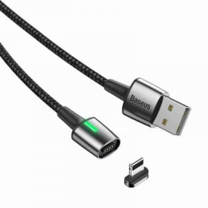 Baseus mágneses USB-A - Lightning kábel 1m fekete (CALXC-A01)