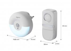 Sygonix Rádiójel vezérlésű csengő teljes készlet vakuval, mozgásérzékelővel, névtáblával (SY-4510762)