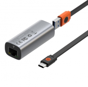 Baseus USB-A - USB-C – RJ45 hálózati adapter (CAHUB-AF0G)