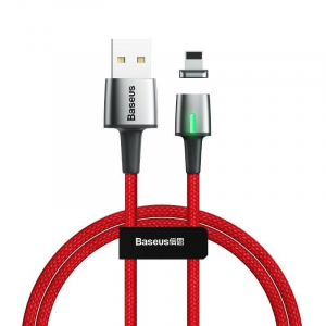 Baseus mágneses USB-A - Lightning kábel 1m piros (CALXC-A09)