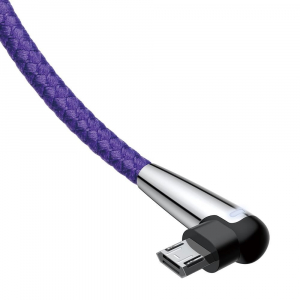 Baseus USB-A - MicroUSB derékszögű kábel 1m lila (CAMMVP-A03)