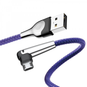 Baseus USB-A - MicroUSB derékszögű kábel 1m lila (CAMMVP-A03)