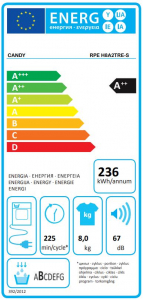 Candy RPE H8A2TRE-S szárítógép hőszivattyús