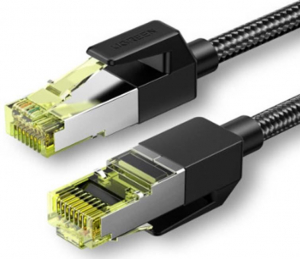 UGREEN NW150 Ethernet RJ45 fonott hálózati kábel Cat.7 F/ FTP 5m fekete (80425B)