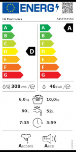 LG F4DR510S0W mosó-szárítógép