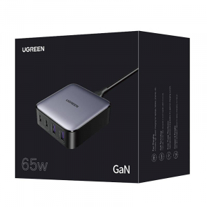 UGREEN CD327 Nexode 2xUSB-C 2xUSB-A hálózati töltő 65W fekete (90747B)