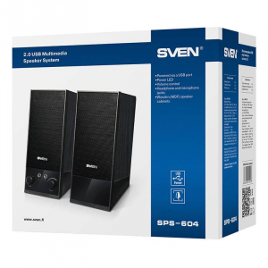 SVEN SPS-604 2.0 csatornás hangszóró fekete (SV-0120604BK)