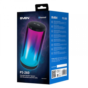 SVEN PS-260 Bluetooth hangszóró fekete (SV-021337)