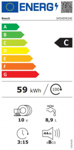 Bosch szabadonálló mosogatógép nemesacél (SPS4EMI24E)