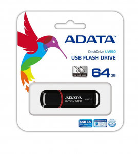 Pen Drive 64GB ADATA UV150 fekete USB 3.0 (AUV150-64G-RBK)